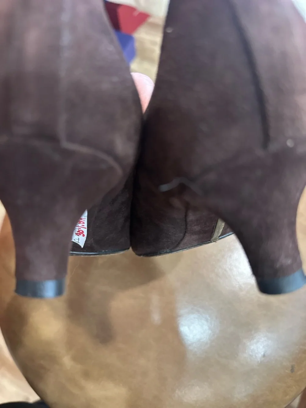 Vintage Stuart Weitzman Brown Suede Pumps with Leopard-Print Toe size 9.5 - Picture 7 of 9